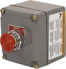 Schneider Electric - 1.18 Inch Mount Hole, Extended Straight, Pushbutton Switch - Weatherproof, Dust and Oil Resistant - Caliber Tooling