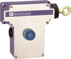 Telemecanique Sensors - 10 Amp, 2NO/2NC Configuration, Right Hand Operation, Rope Operated Limit Switch - Pushbutton Reset, Cable Pull, 300 VAC - Caliber Tooling