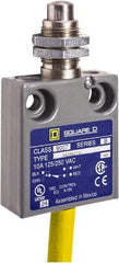 Square D - SPDT, NC/NO, 240 VAC, Prewired Terminal, Plunger Actuator, General Purpose Limit Switch - 1, 2, 4, 6, 6P NEMA Rating, IP67 IPR Rating, Panel Mount, 80 Ounce Operating Force - Caliber Tooling