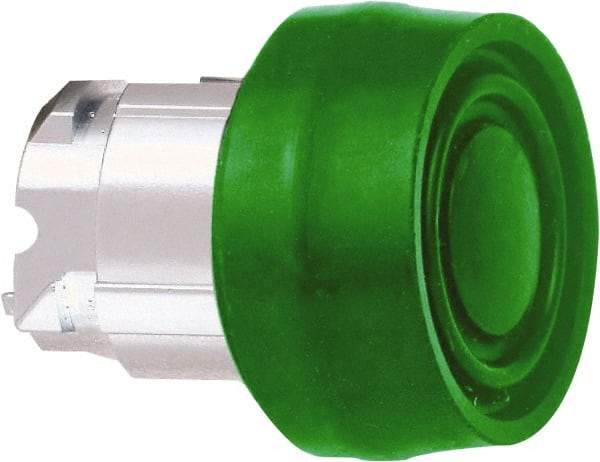 Schneider Electric - 22mm Mount Hole, Flush, Pushbutton Switch Only - Round, Green Pushbutton, Nonilluminated, Momentary (MO) - Caliber Tooling