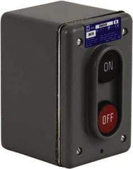 Schneider Electric - 2 Operator, Flush Pushbutton Control Station - Off, On (Legend), Momentary Switch, NO/NC Contact, NEMA 1, 4 - Caliber Tooling