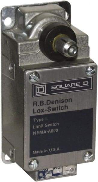 Square D - 3PDT, 2NO/NC, 600 Volt Screw Terminal, Rotary Spring Return Actuator, General Purpose Limit Switch - 1, 2, 4, 12, 13 NEMA Rating, IP67 IPR Rating - Caliber Tooling