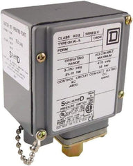 Square D - 4, 13 and 4X NEMA Rated, SPDT, 3 to 150 psi, Electromechanical Pressure and Level Switch - Fixed Pressure, 120 VAC at 6 Amp, 125 VDC at 0.22 Amp, 240 VAC at 3 Amp, 250 VDC at 0.27 Amp, 1/4 Inch Connector, Screw Terminal, For Use with 9012G - Caliber Tooling