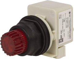 Schneider Electric - 30mm Mount Hole, Extended Straight, Pushbutton Switch Only - Red Pushbutton, Momentary (MO) - Caliber Tooling