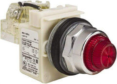 Schneider Electric - 24-28 VAC/VDC Red Lens Indicating Light - Screw Clamp Connector - Caliber Tooling