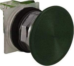 Schneider Electric - 30mm Mount Hole, Extended Straight, Pushbutton Switch with Contact Block - Green Pushbutton, Momentary (MO) - Caliber Tooling