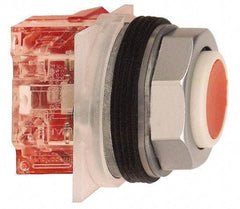 Schneider Electric - 30mm Mount Hole, Extended Straight, Pushbutton Switch with Contact Block - Octagon, Red Pushbutton, Momentary (MO) - Caliber Tooling