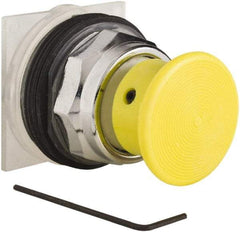 Schneider Electric - 30mm Mount Hole, Extended Straight, Pushbutton Switch Only - Yellow Pushbutton, Momentary (MO) - Caliber Tooling