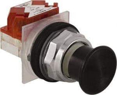 Schneider Electric - 30mm Mount Hole, Extended Straight, Pushbutton Switch with Contact Block - Black Pushbutton, Momentary (MO) - Caliber Tooling