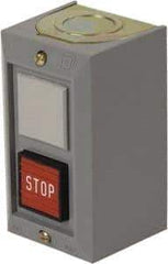 Schneider Electric - 2 Operator, Projecting Pushbutton Control Station - Lower, Raise (Legend), Momentary Switch, 2NO Contact, NEMA 1 - Caliber Tooling