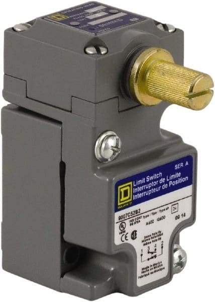 Square D - SPDT, NC/NO, 600 Volt Screw Terminal, Rotary Head Actuator, General Purpose Limit Switch - 1, 2, 4, 6, 12, 13, 6P NEMA Rating, IP67 IPR Rating - Caliber Tooling