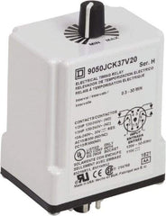 Square D - 0.3 to 30 min Delay, DPDT Time Delay Relay - 10 Contact Amp, 110 VDC & 120 VAC - Caliber Tooling