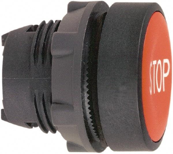 Schneider Electric - 22mm Mount Hole, Flush, Pushbutton Switch Only - Round, Red Pushbutton, Nonilluminated, Momentary (MO) - Caliber Tooling