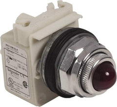 Schneider Electric - 120 V Red Lens LED Pilot Light - Round Lens, Screw Clamp Connector - Caliber Tooling