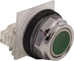 Schneider Electric - 30mm Mount Hole, Flush, Pushbutton Switch Only - Round, Green Pushbutton, Nonilluminated, Momentary (MO) - Caliber Tooling