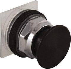 Schneider Electric - 30mm Mount Hole, Extended Mushroom Head, Pushbutton Switch Only - Round, Black Pushbutton, Nonilluminated, Momentary (MO) - Caliber Tooling