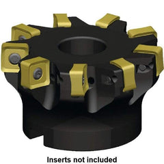 Kennametal - 16 Inserts, 6" Cut Diam, 1-1/2" Arbor Diam, 6mm Max Depth of Cut, Indexable Square-Shoulder Face Mill - 3° Lead Angle, 60.45mm High, SN_J444EN__ Insert Compatibility, Series KSSM - Caliber Tooling