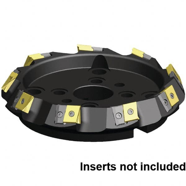 Kennametal - 10 Inserts, 315mm Cut Diam, 60mm Arbor Diam, 21.36mm Max Depth of Cut, Indexable Square-Shoulder Face Mill - 30° Lead Angle, 80mm High, LN_U221012PNSR-__ Insert Compatibility, Series MEGA 60 - Caliber Tooling