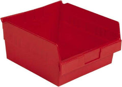 LEWISBins+ - 11-5/8" Deep, Red Hopper Shelf Bin - 6" High x 11-1/8" Wide x 11-5/8" Long - Caliber Tooling