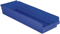 LEWISBins+ - 23-5/8" Deep, Blue Hopper Shelf Bin - 4" High x 8-3/8" Wide x 23-5/8" Long - Caliber Tooling