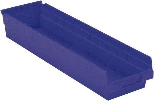 LEWISBins+ - 23-5/8" Deep, Blue Hopper Shelf Bin - 4" High x 6-5/8" Wide x 23-5/8" Long - Caliber Tooling