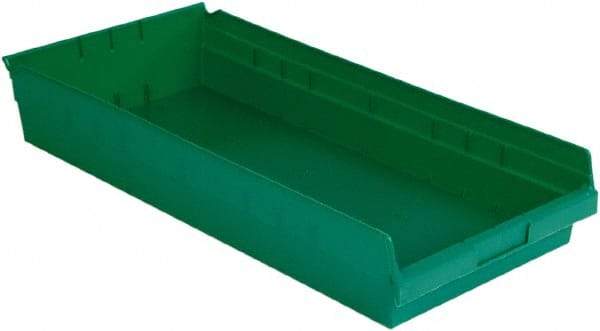 LEWISBins+ - 23-5/8" Deep, Green Hopper Shelf Bin - 4" High x 11-1/8" Wide x 23-5/8" Long - Caliber Tooling