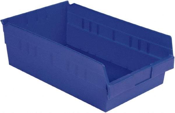 LEWISBins+ - 17-7/8" Deep, Blue Hopper Shelf Bin - 6" High x 11-1/8" Wide x 17-7/8" Long - Caliber Tooling