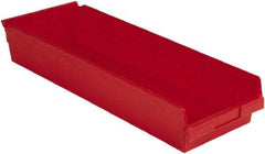 LEWISBins+ - 23-5/8" Deep, Red Hopper Shelf Bin - 4" High x 8-3/8" Wide x 23-5/8" Long - Caliber Tooling