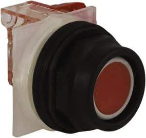 Schneider Electric - 30mm Mount Hole, Extended Straight, Pushbutton Switch with Contact Block - Red Pushbutton, Momentary (MO) - Caliber Tooling