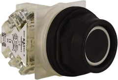 Schneider Electric - 30mm Mount Hole, Extended Straight, Pushbutton Switch with Contact Block - Black Pushbutton, Momentary (MO) - Caliber Tooling