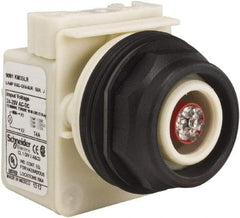 Schneider Electric - 28 V Red Lens LED Pilot Light - Round Lens, Screw Clamp Connector, 54mm OAL x 42mm Wide, Vibration Resistant - Caliber Tooling