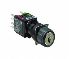 Schneider Electric - 16mm Mount Hole, Key Operated, Selector Switch - Black, Maintained (MA), NO/NC, Vibration Resistant - Caliber Tooling