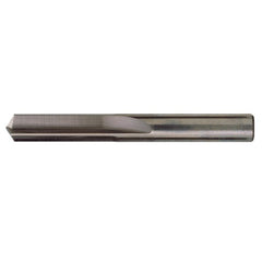 ‎25/64″ Dia. × 0.391″ Shank × 1-7/8″ Flute Length × 3-1/4″ OAL, Stub, 140°, Bright, 2xD Flute, Round Solid Carbide Drill - Exact Industrial Supply