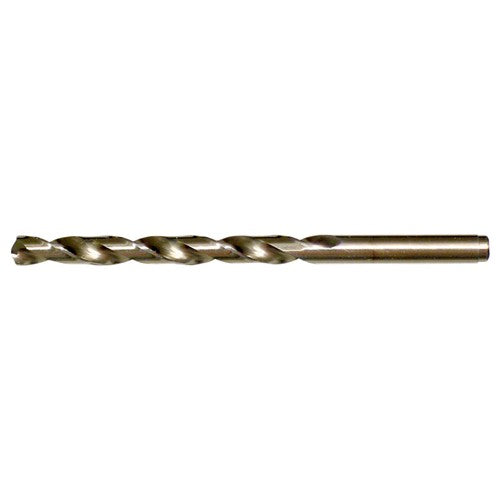 #75 RHS / RHC HSS-CO 8% (M42) 135 Degree Split Point NAS907 Type J Cobalt Heavy Duty Jobber Drill - Straw / Gold Oxide - Exact Industrial Supply