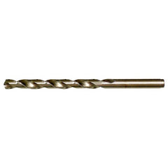 L RHS / RHC HSS-CO 8% (M42) 135 Degree Split Point NAS907 Type J Cobalt Heavy Duty Jobber Drill - Straw / Gold Oxide - Exact Industrial Supply