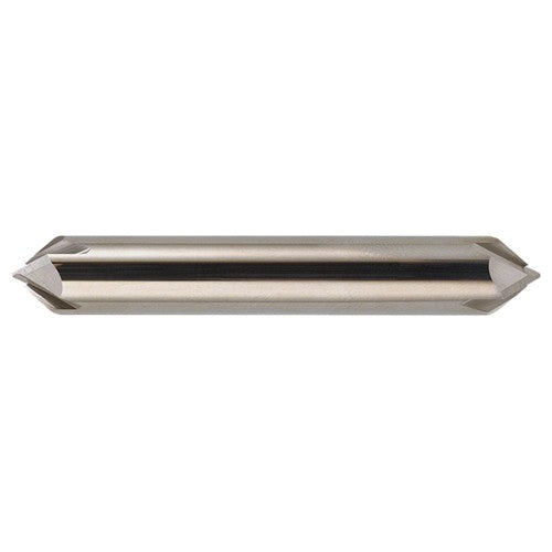 3/4″ × 3/4″ × 4″ STR / RHC Solid Carbide 4-Flute Double End Chamfer Tool - Bright - Exact Industrial Supply