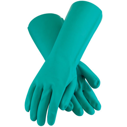 ‎50-N2250G/L Nitrile Gloves - Assurance Unsupport Nitrile - Green - 22 Mil - 15 Inch - Unlined - Diamond - Exact Industrial Supply