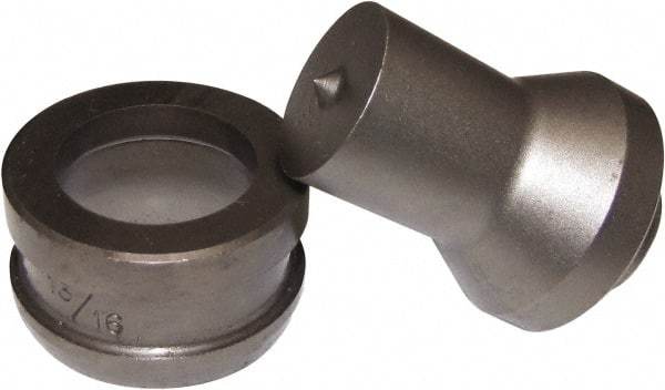 Cleveland Steel Tool - 3/4 Inch Long x 5/16 Inch Diameter Round Ironworker Die - 3/4 Inch Head Height - Caliber Tooling