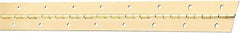 National Mfg. - 48" Long x 1-1/2" Wide, Steel Brass Finish Continuous Hinge - 0.042" Thick with Holes - Caliber Tooling