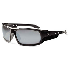 Odin Silver Mirror Lens Black Safety Glasses - Caliber Tooling