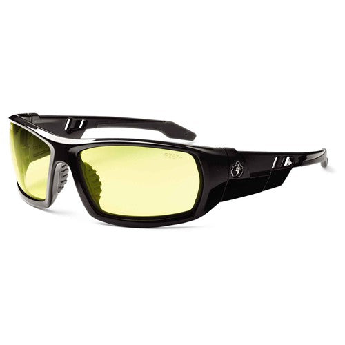 Odin Yellow Lens Black Safety Glasses - Caliber Tooling