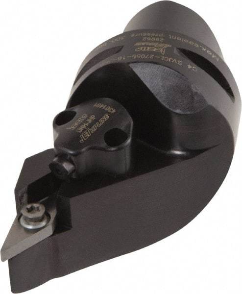 Iscar - Left Hand Cut, Size C4, Various Insert Compatiblity, External Modular Turning & Profiling Cutting Unit Head - 27mm Ctr to Cutting Edge, 55mm Head Length, Through Coolant, Series CAMFIX, Isoturn, JetHPLine - Caliber Tooling