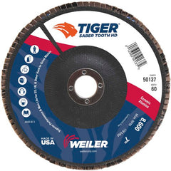 7″ Saber Tooth High Density Ceramic Abrasive, 60C, 7/8″ Arbor Hole - Caliber Tooling