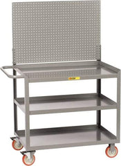 Little Giant - 1,200 Lb Capacity, 3 Shelf Mobile Workstation - 36" Wide x 24" Deep x 59-1/2" High, Steel, Gray - Caliber Tooling