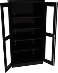 Tennsco - 5 Shelf Visible Storage Cabinet - Steel, 36" Wide x 24" Deep x 72" High, Black - Caliber Tooling