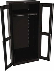 Tennsco - 6 Shelf Wardrobe Storage Cabinet - Steel, 36" Wide x 24" Deep x 78" High, Black - Caliber Tooling