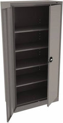 Tennsco - 5 Shelf Locking Storage Cabinet - Steel, 36" Wide x 18" Deep x 78" High, Medium Gray - Caliber Tooling