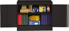 Tennsco - 3 Shelf Locking Storage Cabinet - Steel, 36" Wide x 18" Deep x 42" High, Black - Caliber Tooling