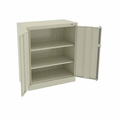 Tennsco - 3 Shelf Locking Storage Cabinet - Steel, 36" Wide x 18" Deep x 42" High, Champagne/Putty - Caliber Tooling