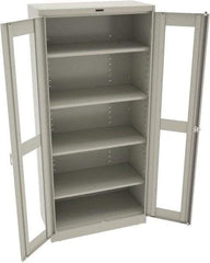 Tennsco - 5 Shelf Visible Storage Cabinet - Steel, 36" Wide x 24" Deep x 78" High, Light Gray - Caliber Tooling